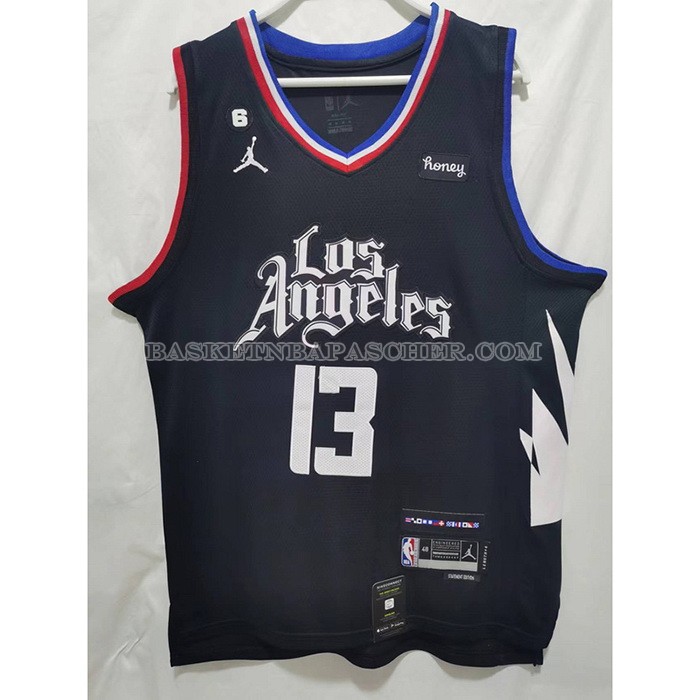 Maillot Los Angeles Clippers Paul George NO 13 Statement 2022-23 Noir